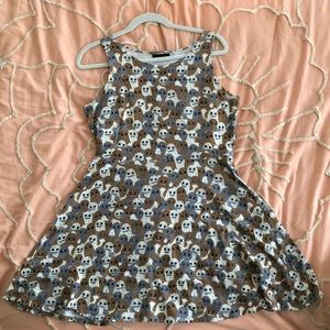Cute and playful sleeveless mini skater dress